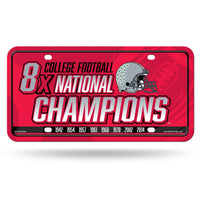 Wholesale Ohio State University 8 Time College Football Champs Metal Auto Tag