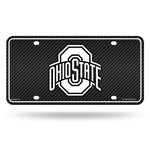 Wholesale Ohio State University - Carbon Fiber Design - Metal Auto Tag