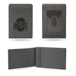 Wholesale Ohio State University Laser Engraved Gray Front Pocket Wallet