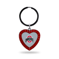 Wholesale Ohio State University Red Rhinestone Heart Keychain