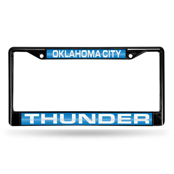 Wholesale Oklahoma City Thunder Black Laser Chrome 12 x 6 License Plate Frame
