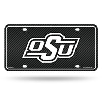 Wholesale Oklahoma State - Carbon Fiber Design - Metal Auto Tag