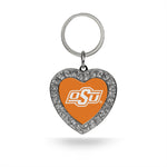 Wholesale Oklahoma State Rhinestone Heart Key Chain