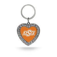 Wholesale Oklahoma State Rhinestone Heart Key Chain