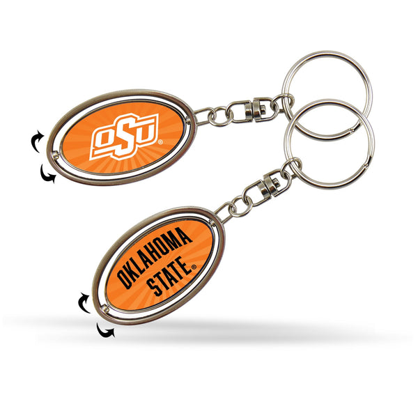 Wholesale Oklahoma State Silver Spinner Keychain