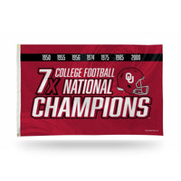 Wholesale Oklahoma University 7 Time College Football Champs Banner Flag