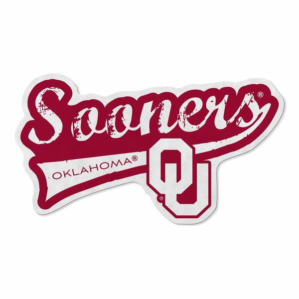 Wholesale Oklahoma University Shape Cut Logo With Header Card - Distressed Design