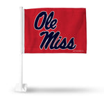 Wholesale Ole Miss Red With Navy Blue Script Car Flag