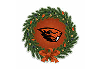 Wholesale Oregon State Holiday Wreath Shape Cut Pennant