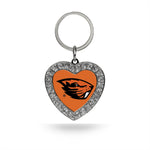 Wholesale Oregon State Rhinestone Heart Keychain