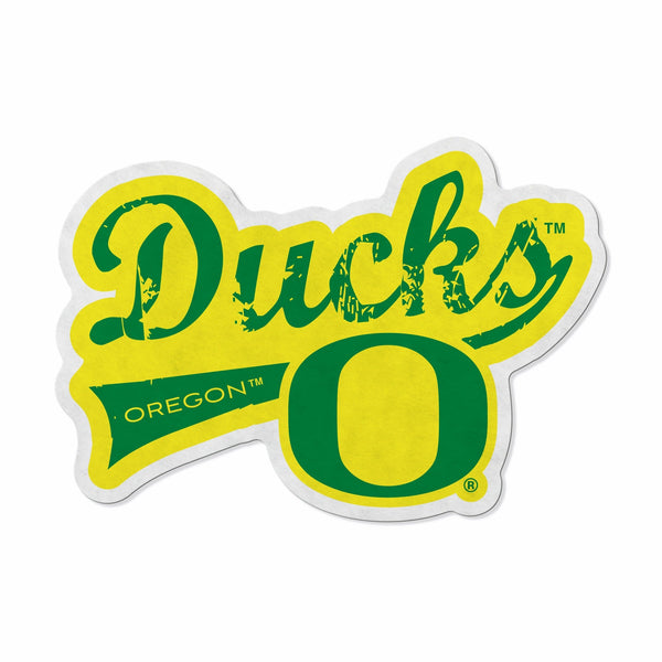 Wholesale Oregon University Shape Cut Logo With Header Card - Distressed Design