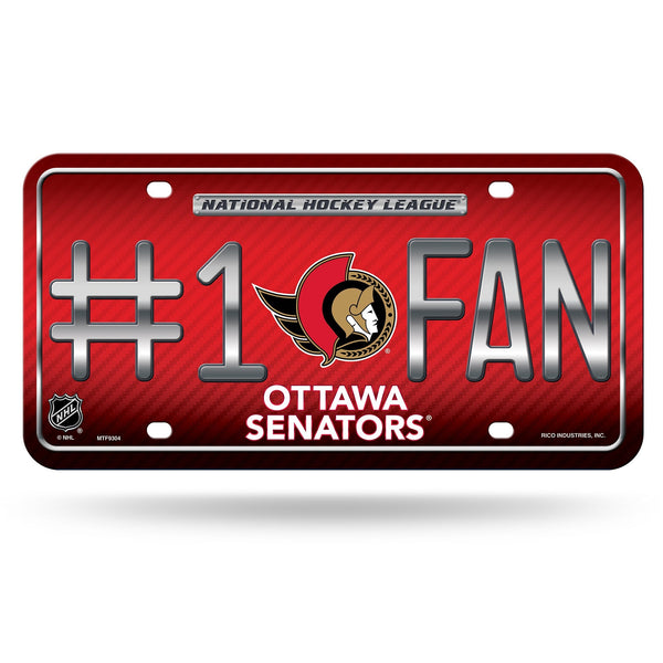 Wholesale Ottawa Senators #1 Fan Metal Auto Tag