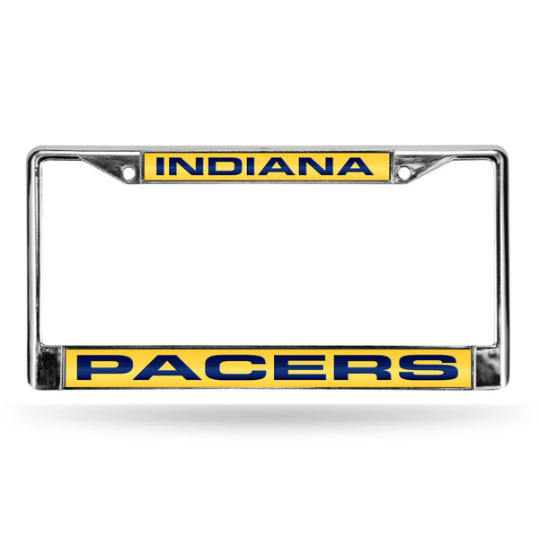 Wholesale Pacers Laser Chrome Frame - Yellow Background With Navy Letters