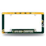 Wholesale Packers 4 Time Super Bowl Champs All Over Chrome Frame