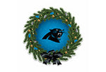 Wholesale Panthers - Cr Holiday Wreath Shape Cut Pennant