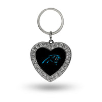 Wholesale Panthers Rhinestone Heart Keychain
