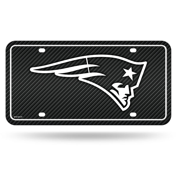 Wholesale Patriots - Carbon Fiber Design - Metal Auto Tag