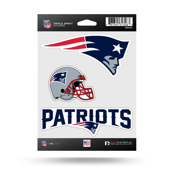 Wholesale Patriots Triple Spirit Stickers