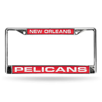 Wholesale Pelicans Laser Chrome Frame - Red Background With White Letters