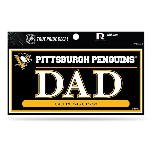 Wholesale Penguins 3" X 6" True Pride Decal - Dad