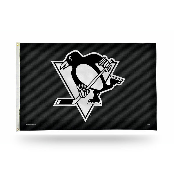 Wholesale Penguins - Carbon Fiber Design - Banner Flag (3X5)