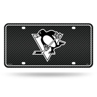 Wholesale Penguins - Carbon Fiber Design - Metal Auto Tag