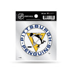 Wholesale Penguins Clear Backer Decal W/ Retro Logo (4"X4")