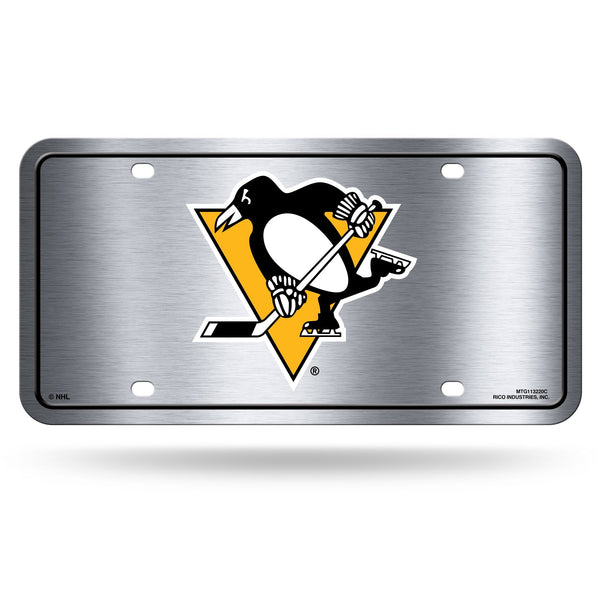 Wholesale Penguins - Primary Logo - Metal Tag (Silver)