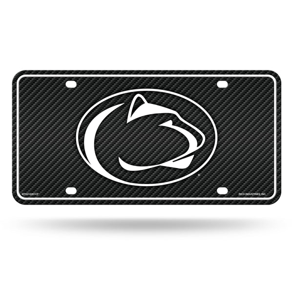 Wholesale Penn State - Carbon Fiber Design - Metal Auto Tag
