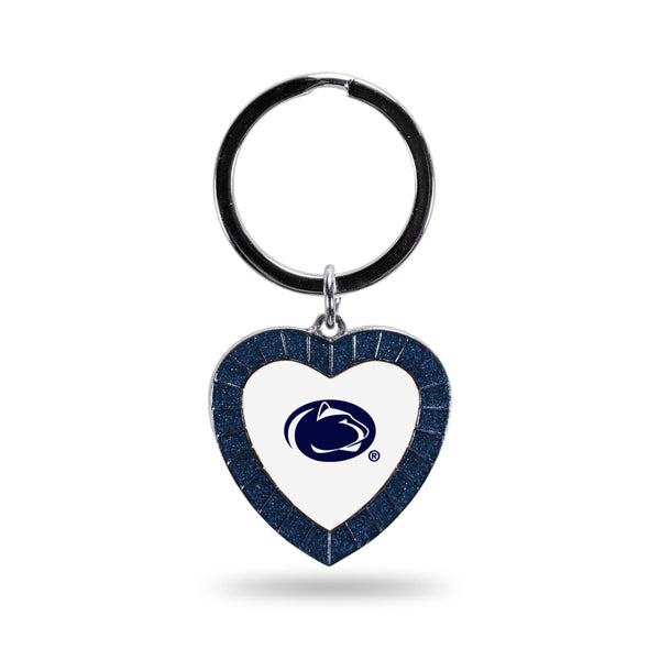 Wholesale Penn State Navy Rhinestone Heart Keychain