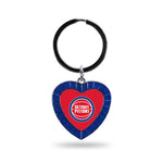 Wholesale Pistons Colored Rhinestone Heart Keychain - Royal