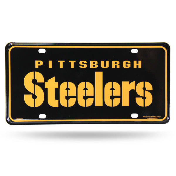 Wholesale Pitt Steelers Wordmark Metal Tag (Black)