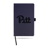 Wholesale Pitt Team Color Laser Engraved Notepad W/ Elastic Band - Navy