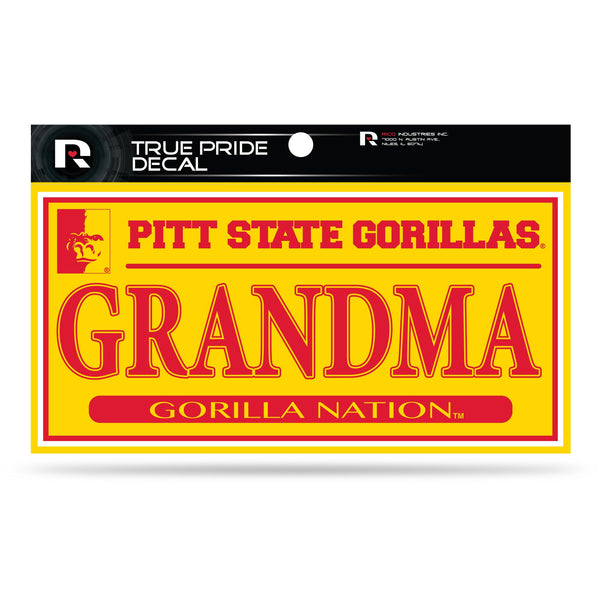 Wholesale Pittsburg State 3" X 6" True Pride Decal - Grandma (Alternate)
