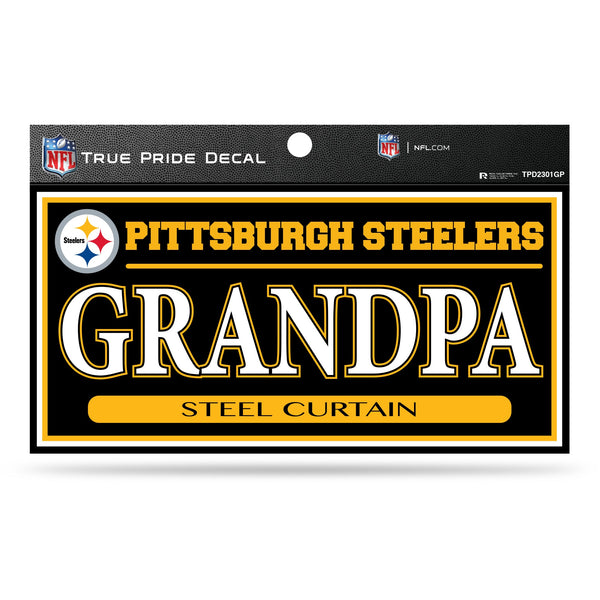 Wholesale Pittsburgh Steelers 3" X 6" True Pride Decal - Grandpa