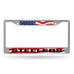 Wholesale Pittsburgh Steelers Chrome Frame W/ Printed Inserts - American Flag Themed