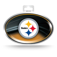 Wholesale Pittsburgh Steelers Metallic Oval Sticker