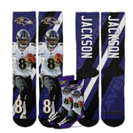 Wholesale Player Stripe Custom - Lamar Jackson - Baltimore Ravens LARGE