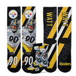 Wholesale Player Stripe Custom - TJ Watt - Pittsburgh Steelers LARGE