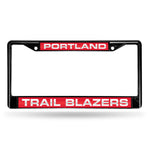 Wholesale Portland Trail Blazers Black Laser Chrome 12 x 6 License Plate Frame