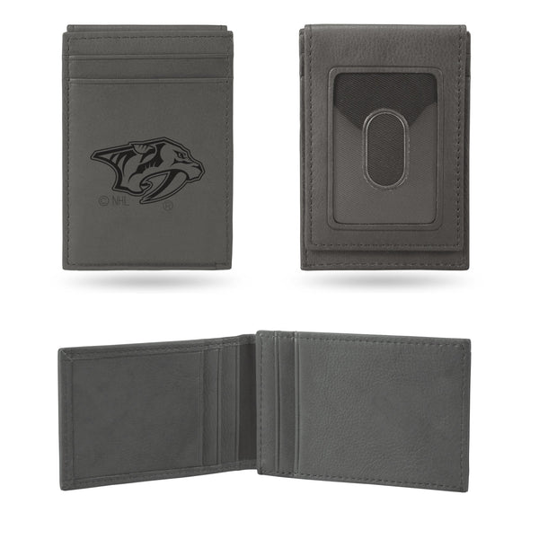 Wholesale Predators Laser Engraved Front Pocket Wallet - Gray