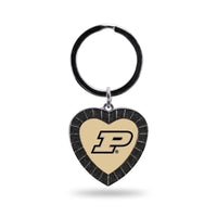 Wholesale Purdue Black Rhinestone Heart Keychain