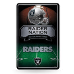 Wholesale Raiders 11X17 Large Embossed Metal Wall Sign