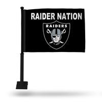 Wholesale Raiders Raider Nation Black Car Flag - Black Pole