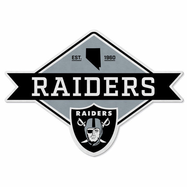 Wholesale Raiders Shape Cut Logo With Header Card - Diamond Design