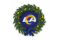 Wholesale Rams Holiday Wreath Shape Cut Pennant