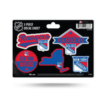 Wholesale Rangers - Ny 5-Pc Sticker Sheet