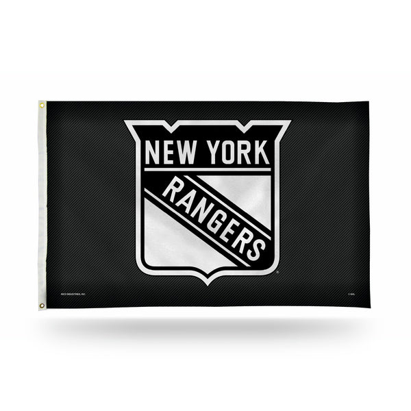 Wholesale Rangers - Ny - Carbon Fiber Design - Banner Flag (3X5)