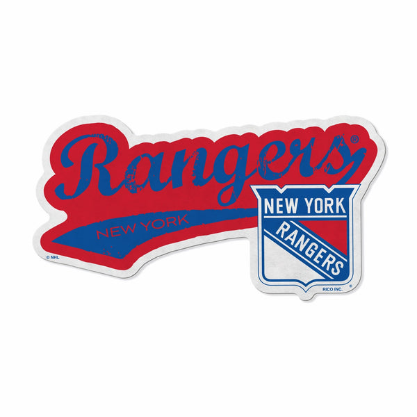 Wholesale Rangers - Ny Shape Cut Logo With Header Card - Distressed Design