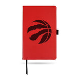 Wholesale Raptors Team Color Laser Engraved Notepad W/ Elastic Band - Red